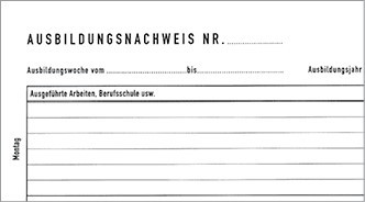 Ausbildungsnachweisheft 52 Seiten