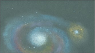 Astronomie-/Dokumentenheft Innenseiten schwarz und weiss